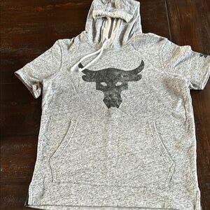 Gray Short Sleeve Hoodie, Project Rock Collection